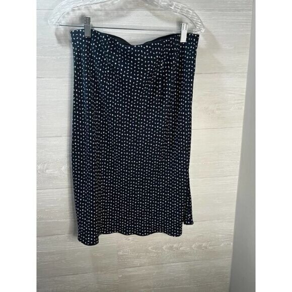 Loft Outlet Womens Black &‎ White Polka Dot Midi Skirt MP - Picture 2 of 4
